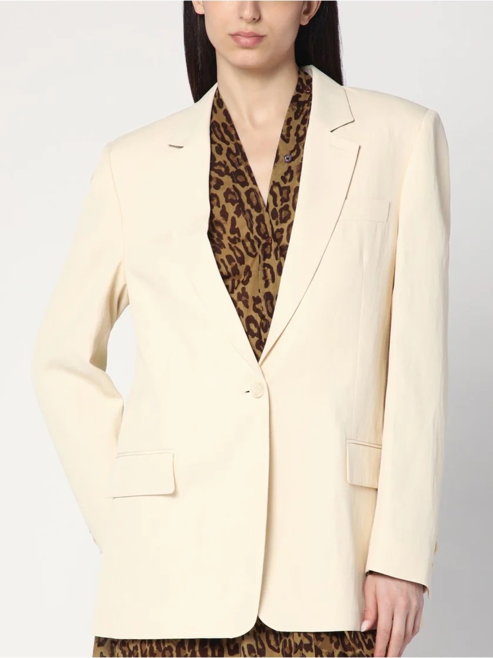 Stella McCartney SS21 Butter Yellow Single Button Tailored Blazer IT 34, US 0